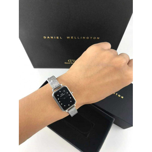 Daniel Wellington Quadro Lumine Pressed Piano (black) Sterling