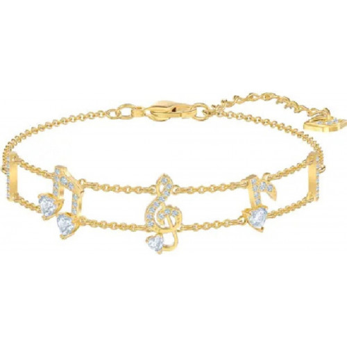 Браслет Swarovski Pleasant Belyj Kristall Gold