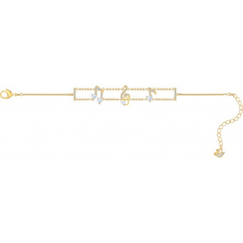 Браслет Swarovski Pleasant Belyj Kristall Gold